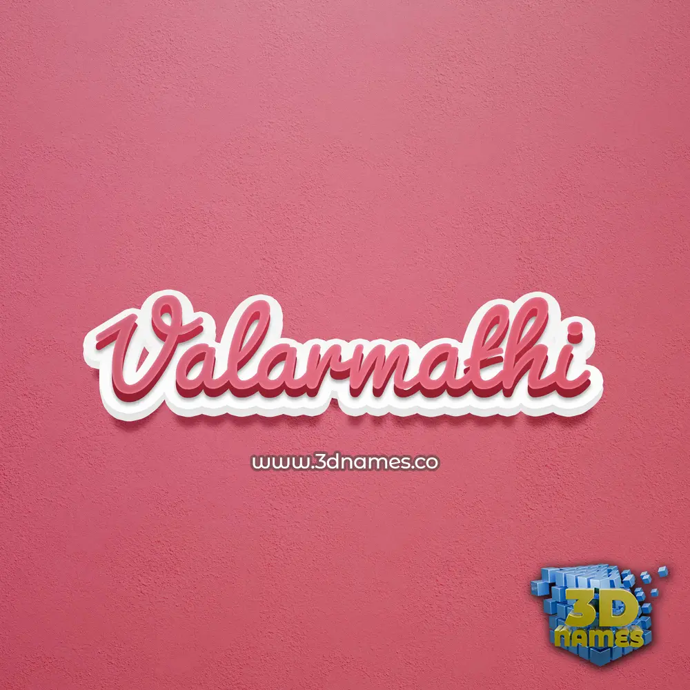 valarmathi in Red Scribble style - 3D name wallpaper