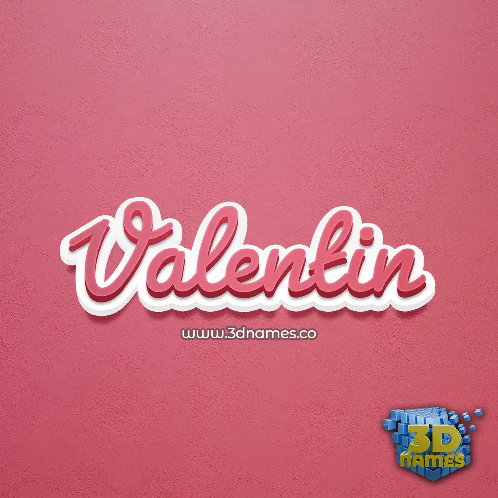valentin in Red Scribble style - 3D name wallpaper
