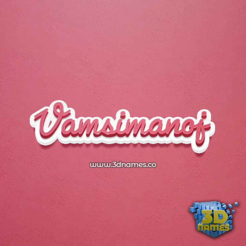 vamsimanoj in Red Scribble style - 3D name wallpaper