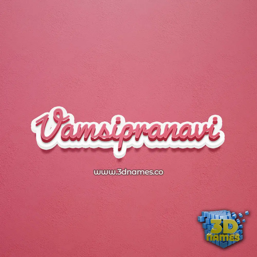 vamsipranavi in Red Scribble style - 3D name wallpaper