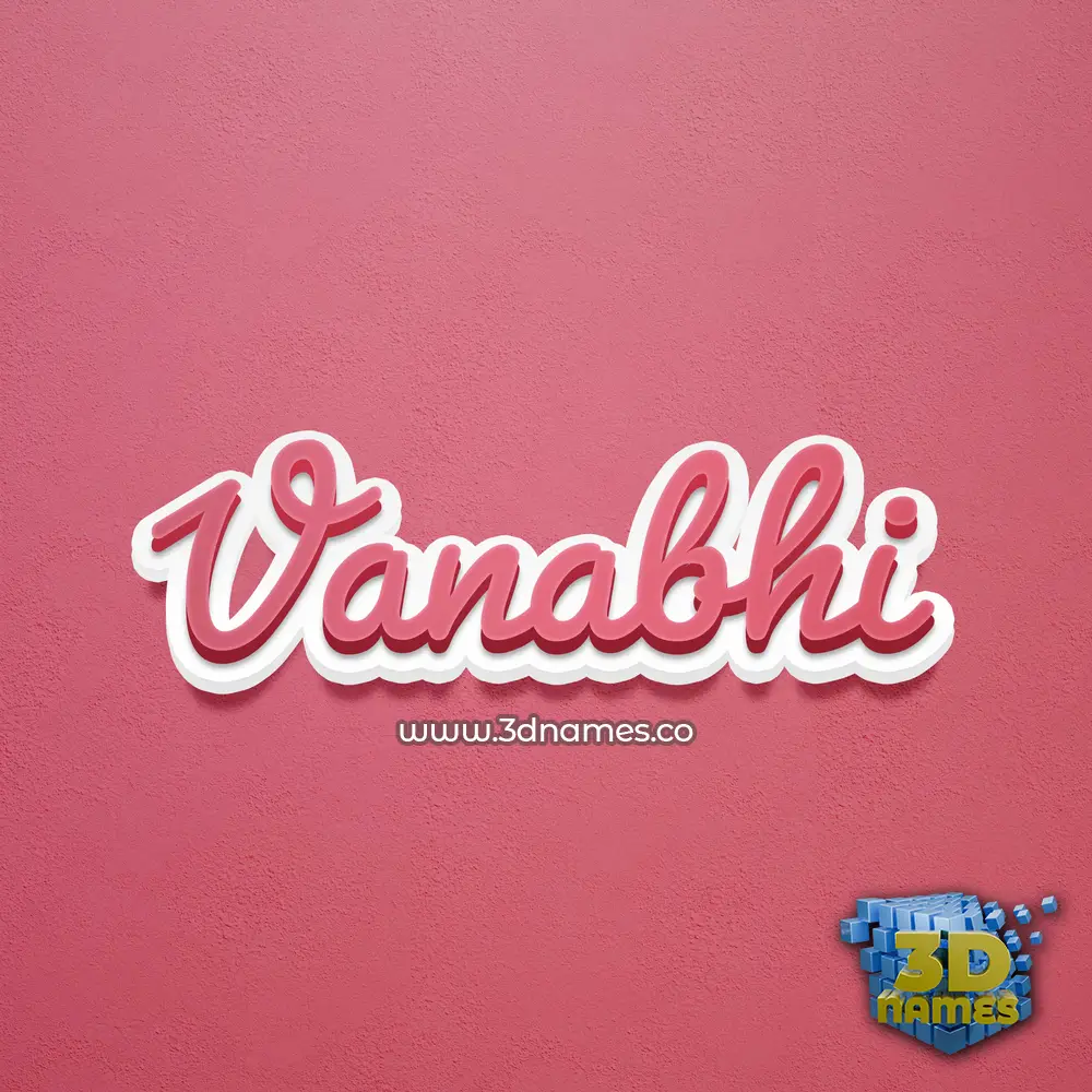 vanabhi in Red Scribble style - 3D name wallpaper