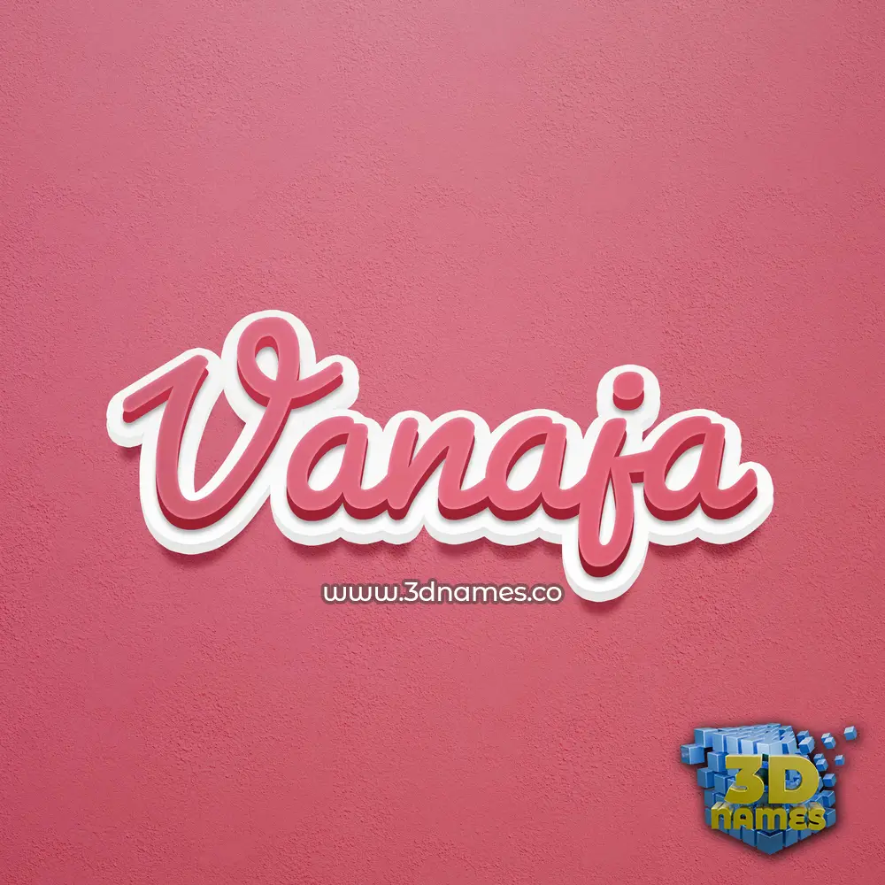 vanaja in Red Scribble style - 3D name wallpaper