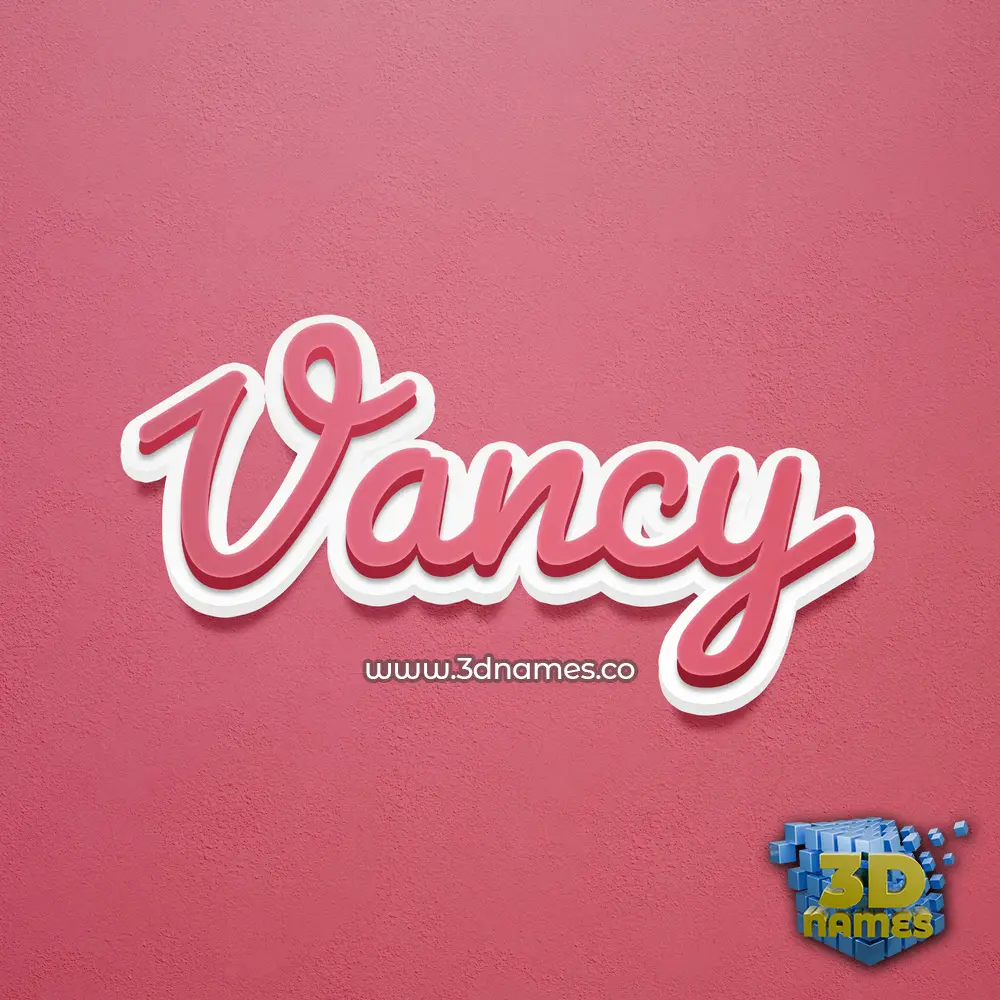 vancy in Red Scribble style - 3D name wallpaper