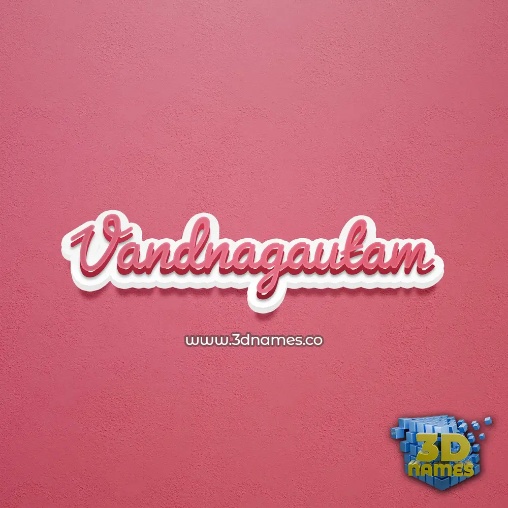 vandnagautam in Red Scribble style - 3D name wallpaper