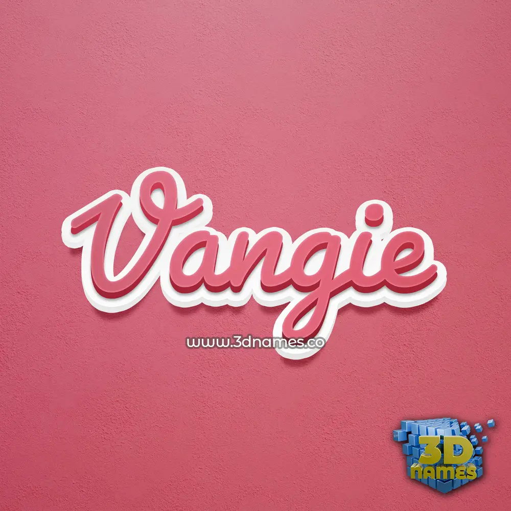 vangie in Red Scribble style - 3D name wallpaper