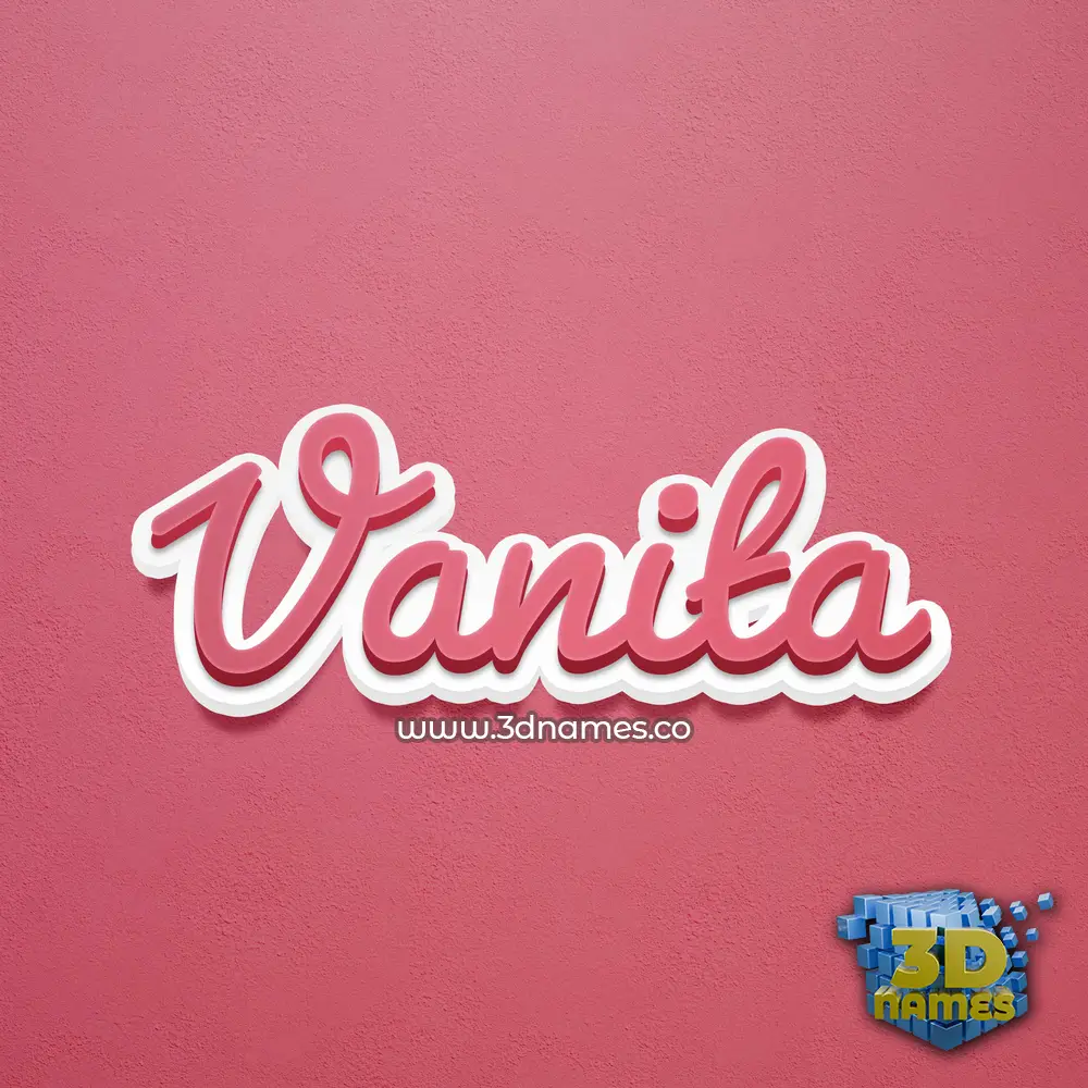 vanita in Red Scribble style - 3D name wallpaper