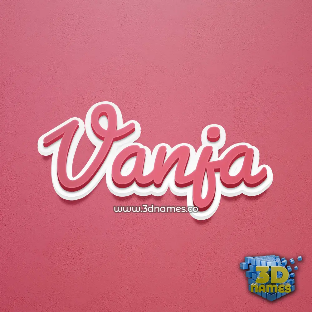 vanja in Red Scribble style - 3D name wallpaper