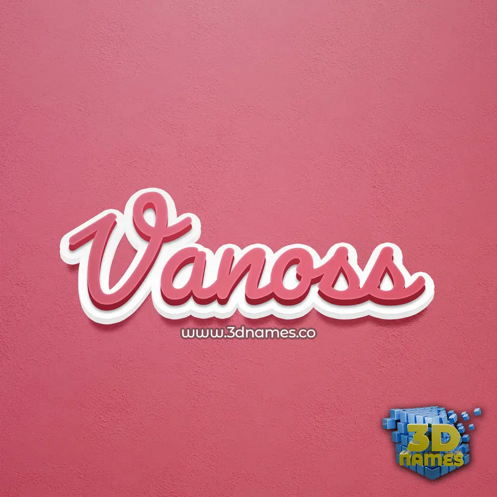 vanoss in Red Scribble style - 3D name wallpaper