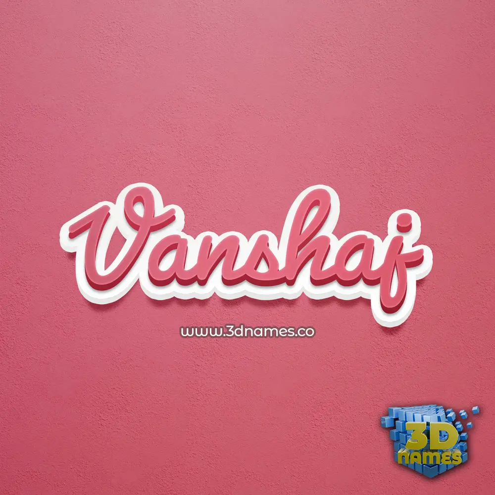 vanshaj in Red Scribble style - 3D name wallpaper