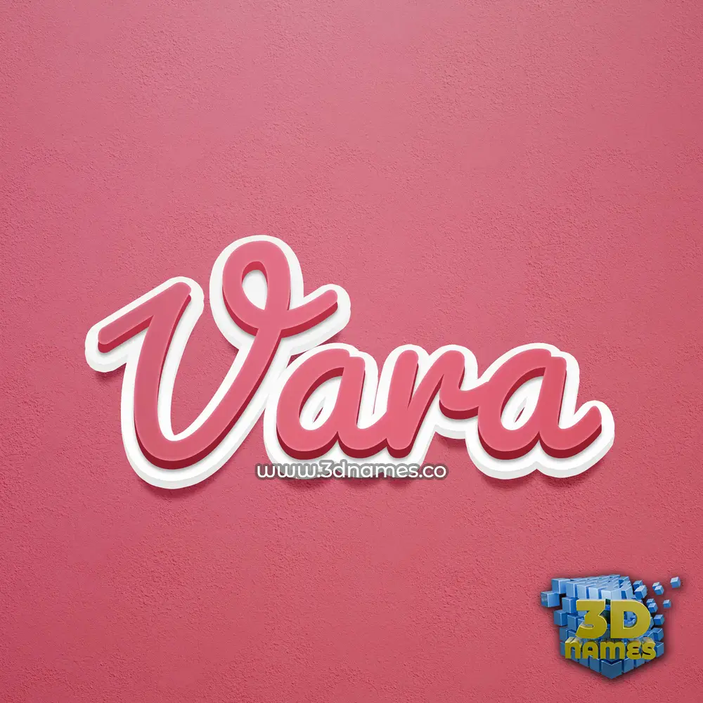 vara in Red Scribble style - 3D name wallpaper