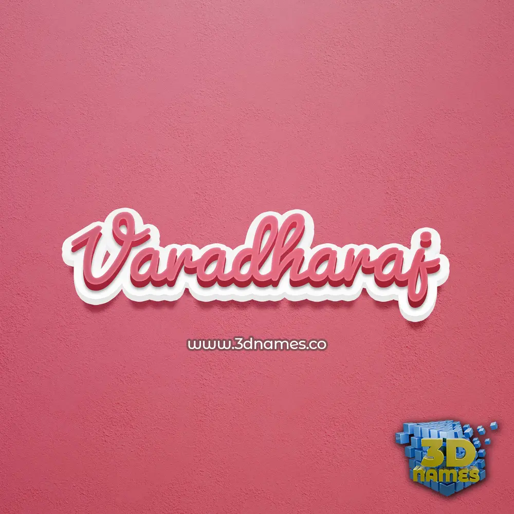 varadharaj in Red Scribble style - 3D name wallpaper