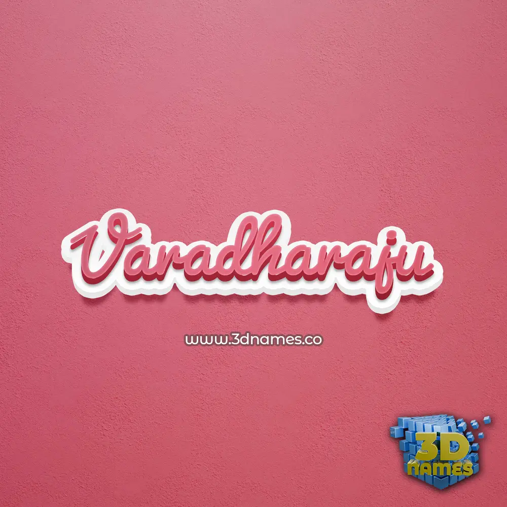varadharaju in Red Scribble style - 3D name wallpaper