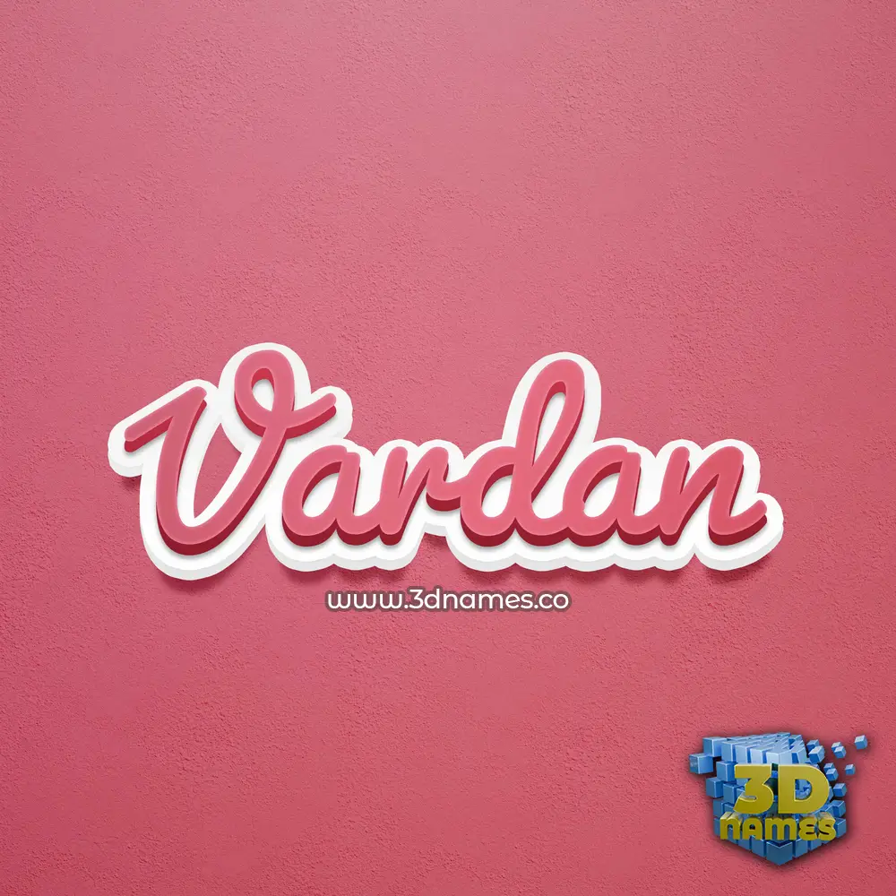 vardan in Red Scribble style - 3D name wallpaper