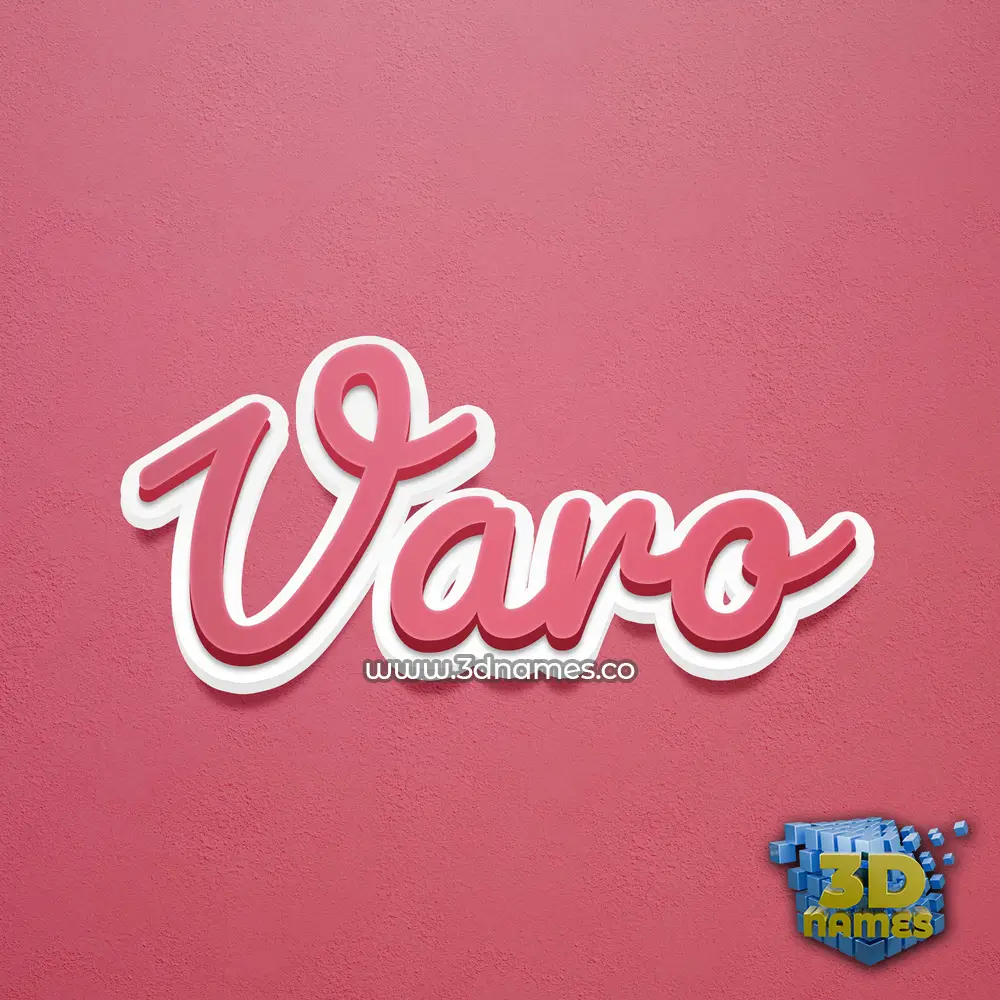 varo in Red Scribble style - 3D name wallpaper