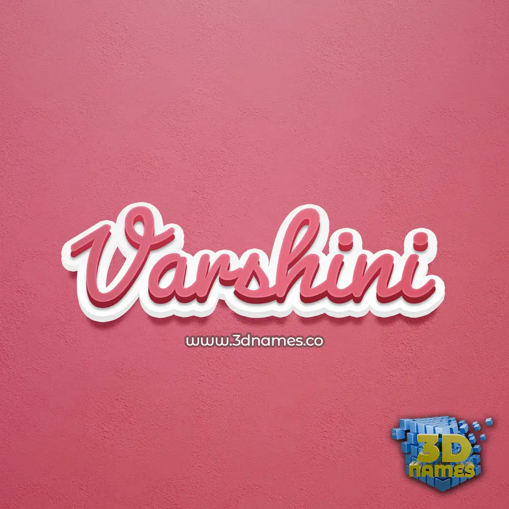 varshini in Red Scribble style - 3D name wallpaper