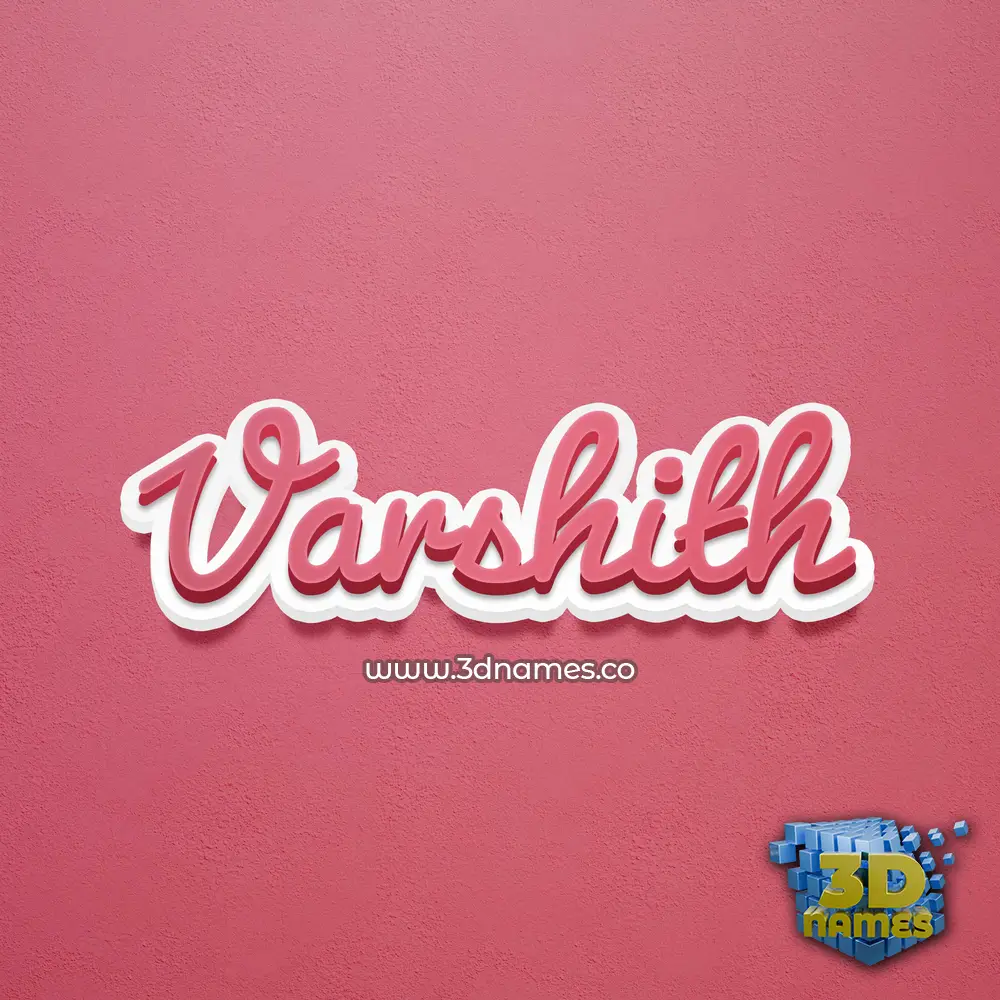 varshith in Red Scribble style - 3D name wallpaper