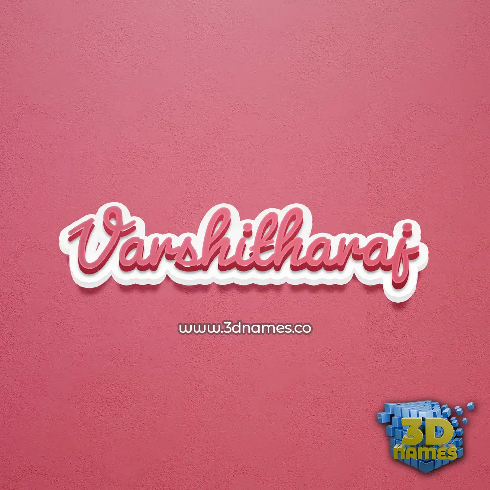 varshitharaj in Red Scribble style - 3D name wallpaper
