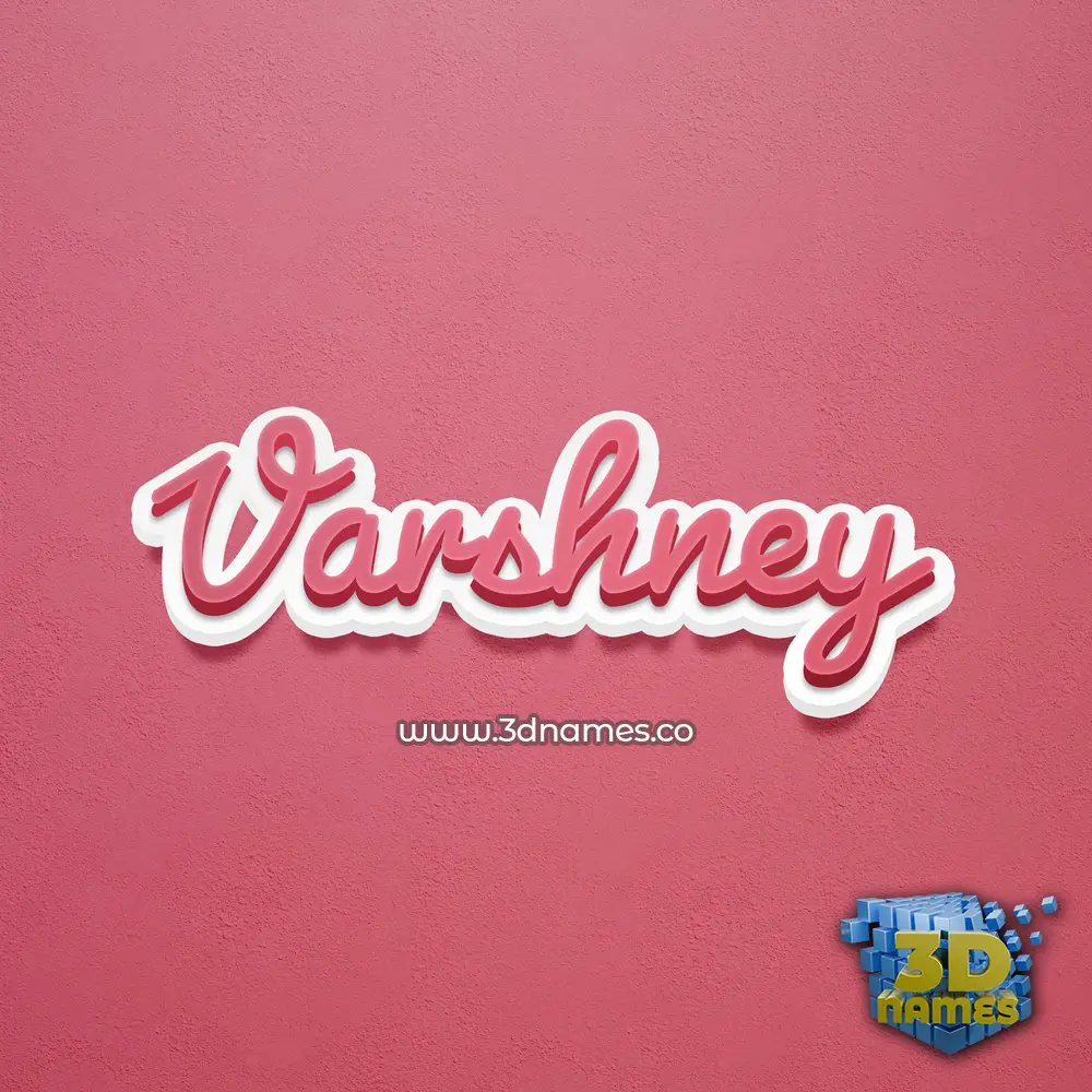varshney in Red Scribble style - 3D name wallpaper