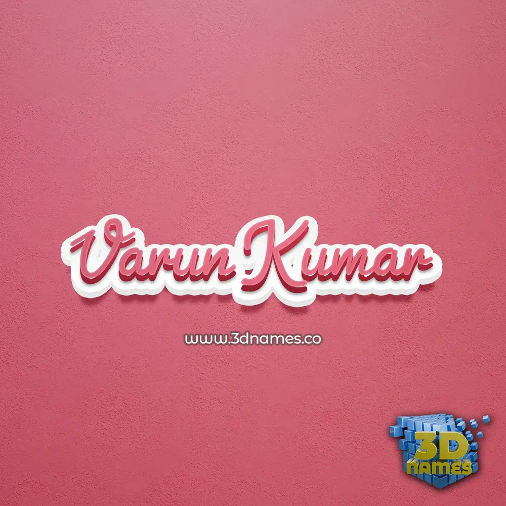 varun kumar in Red Scribble style - 3D name wallpaper