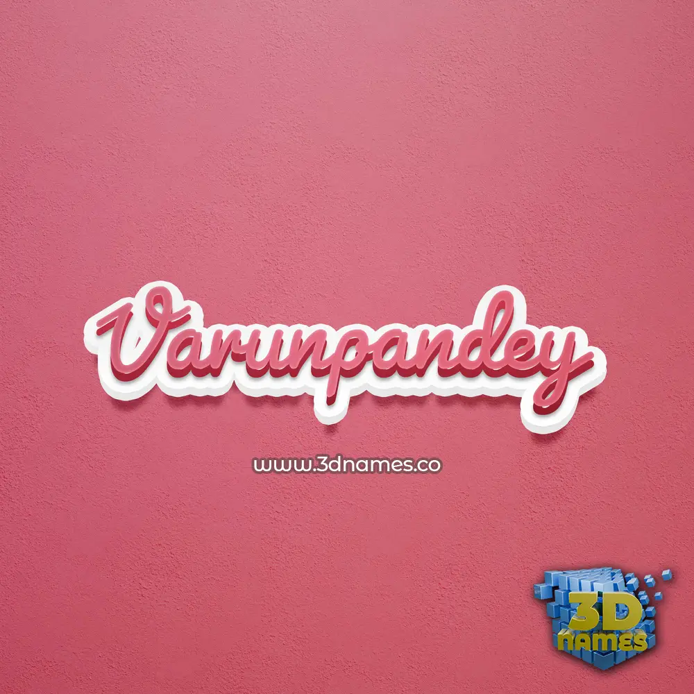 varunpandey in Red Scribble style - 3D name wallpaper
