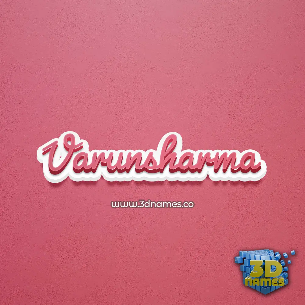 varunsharma in Red Scribble style - 3D name wallpaper