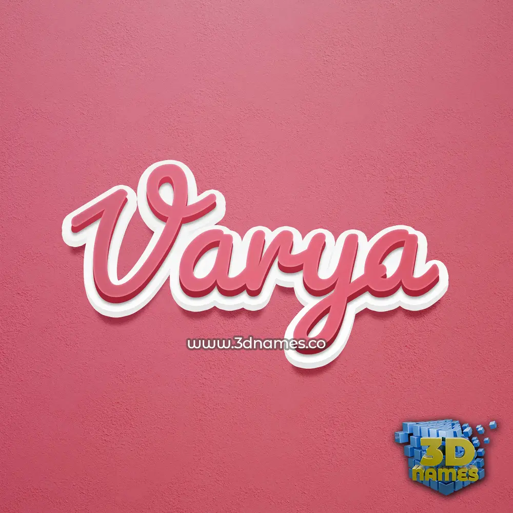 varya in Red Scribble style - 3D name wallpaper