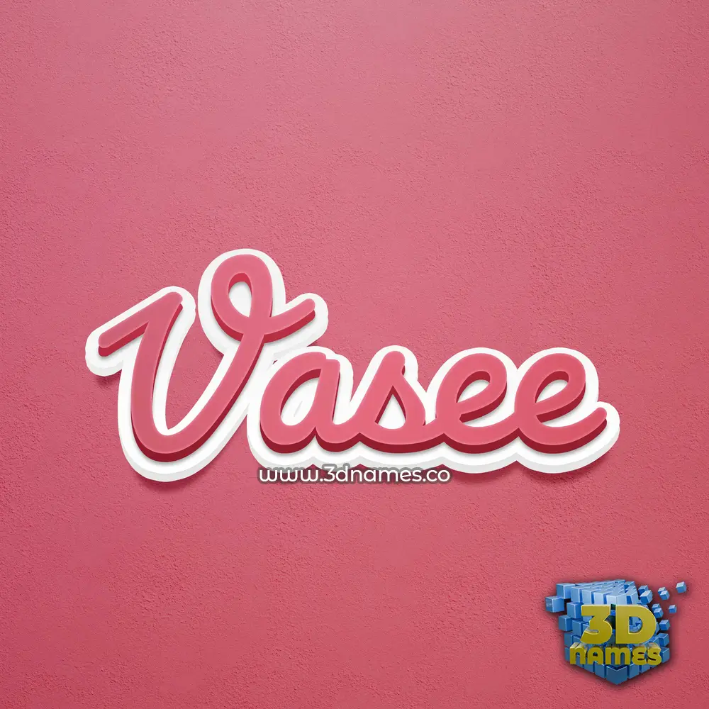 vasee in Red Scribble style - 3D name wallpaper
