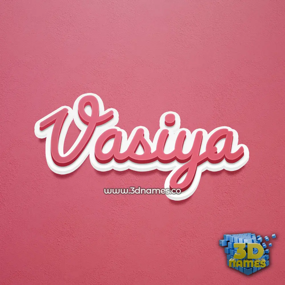 vasiya in Red Scribble style - 3D name wallpaper