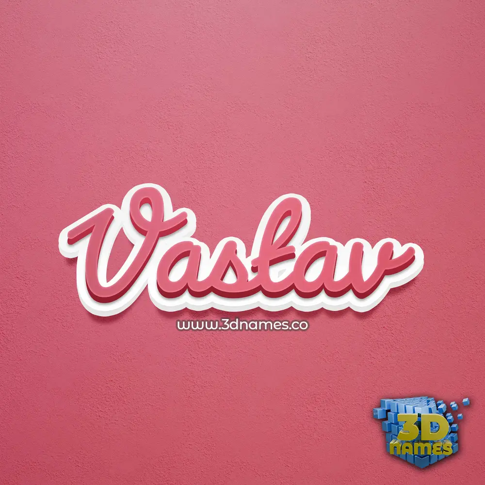vastav in Red Scribble style - 3D name wallpaper