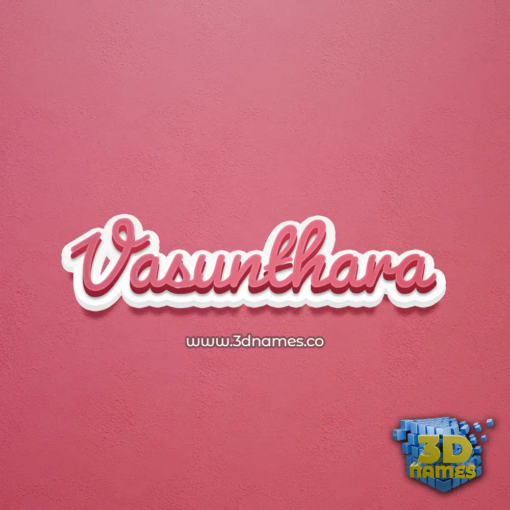 vasunthara in Red Scribble style - 3D name wallpaper