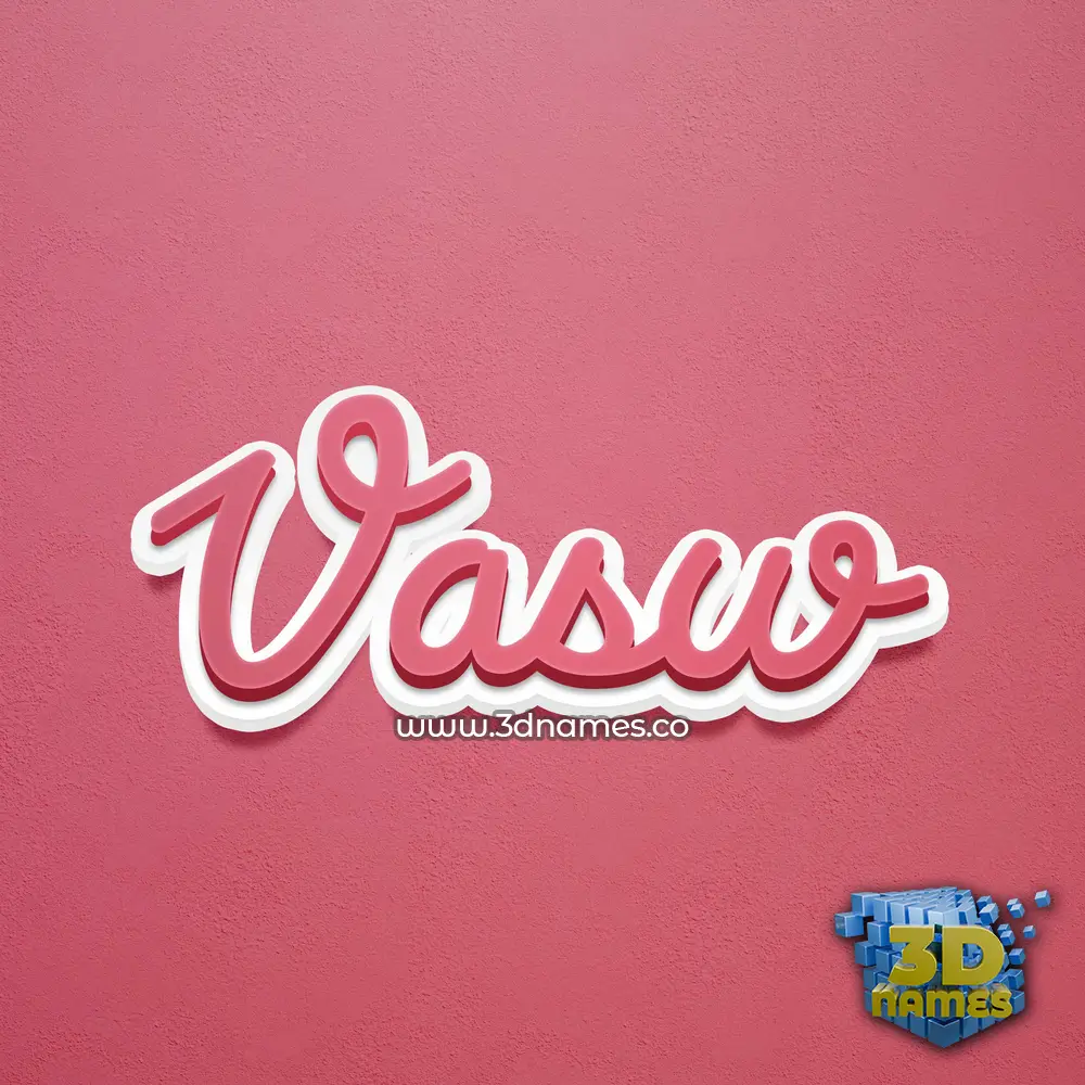 vasw in Red Scribble style - 3D name wallpaper