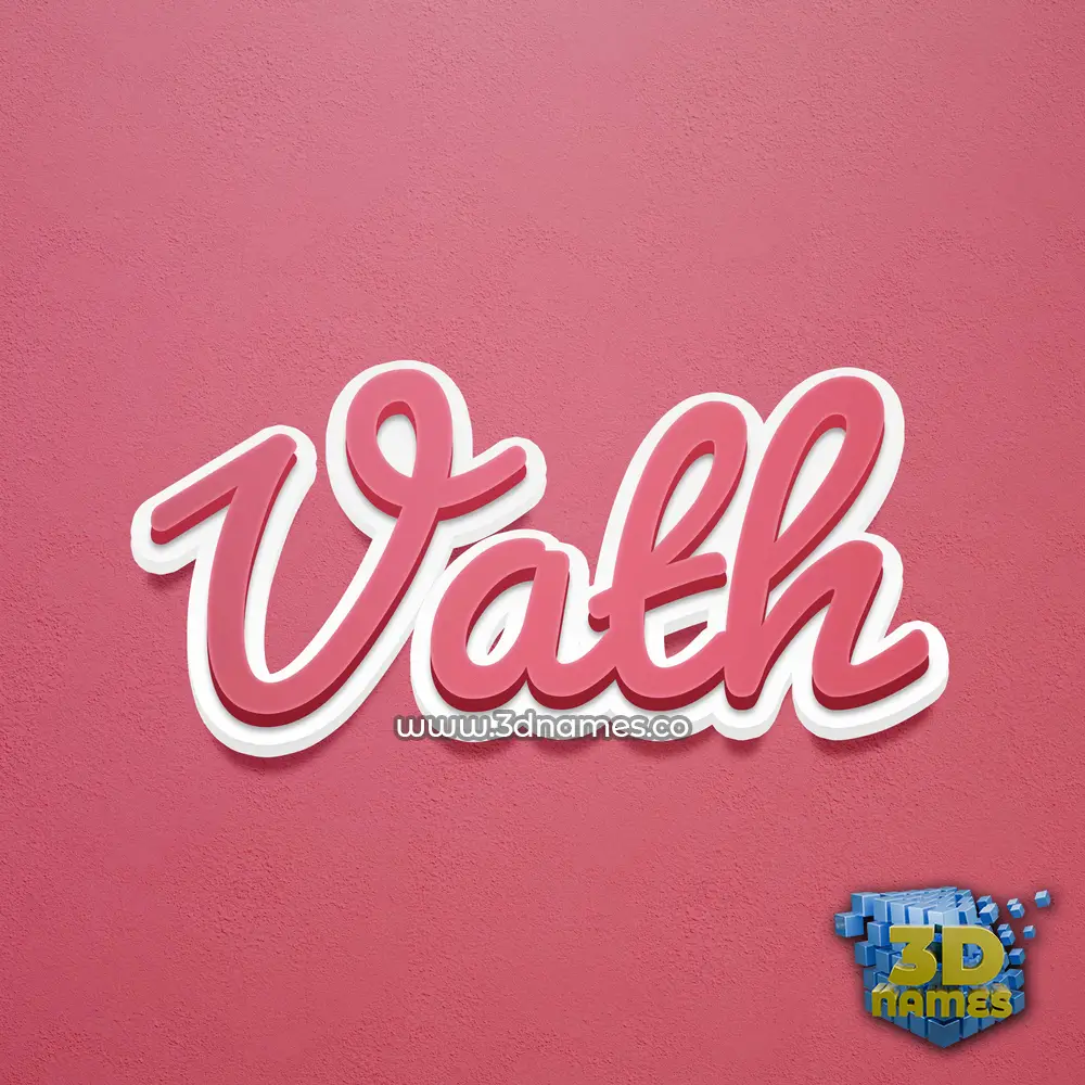 vath in Red Scribble style - 3D name wallpaper