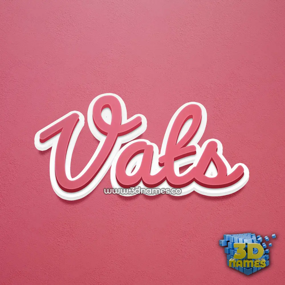 vats in Red Scribble style - 3D name wallpaper