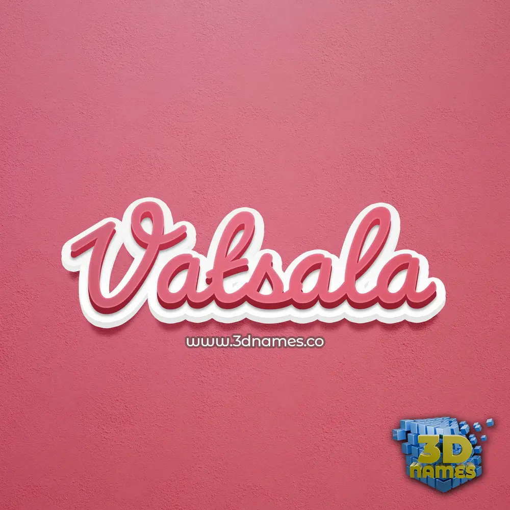vatsala in Red Scribble style - 3D name wallpaper