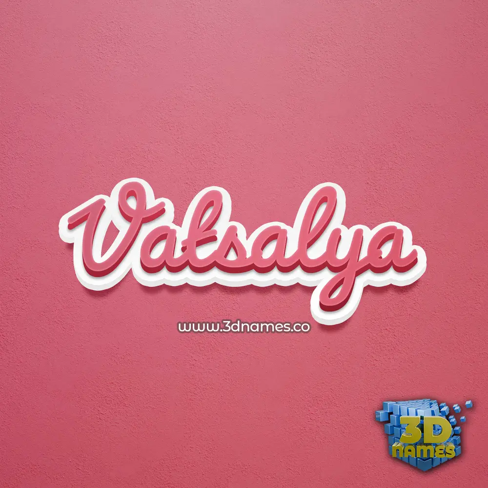 vatsalya in Red Scribble style - 3D name wallpaper