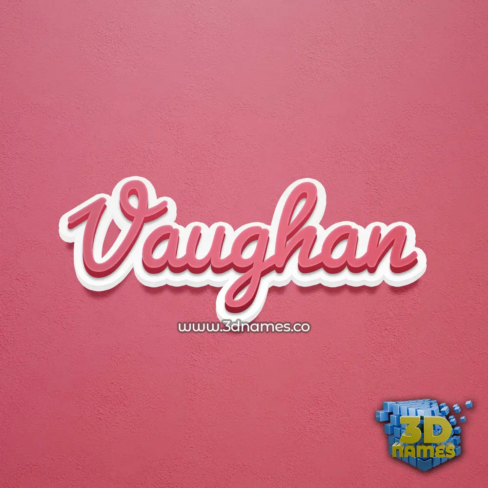 vaughan in Red Scribble style - 3D name wallpaper