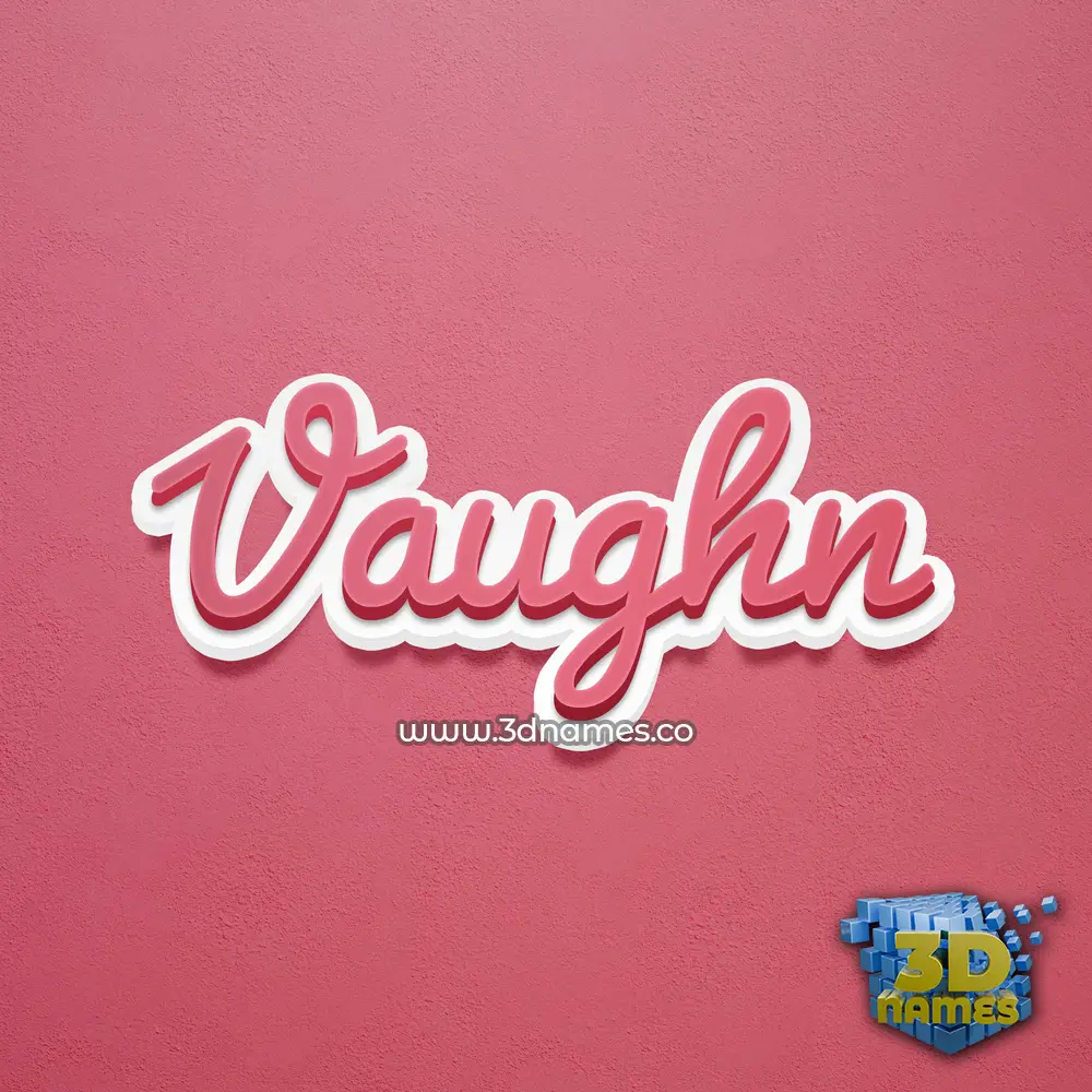 vaughn in Red Scribble style - 3D name wallpaper