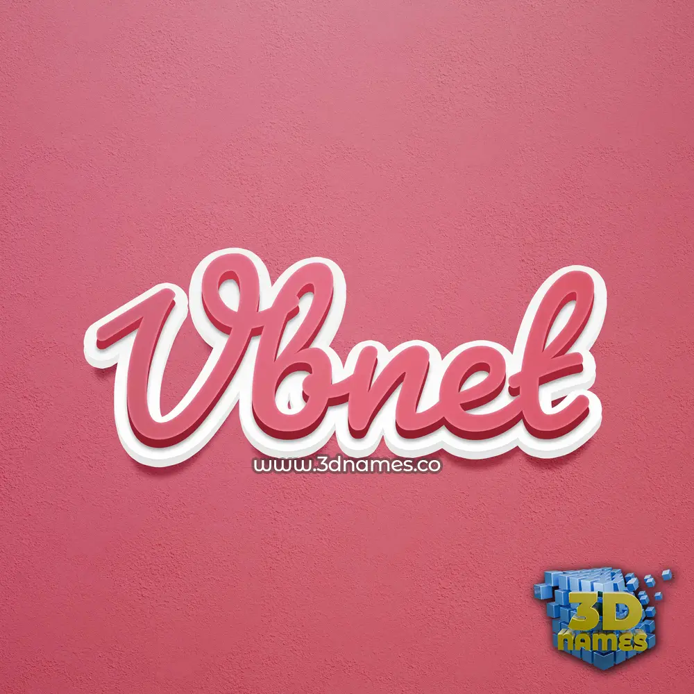 vbnet in Red Scribble style - 3D name wallpaper