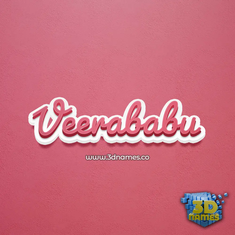 veerababu in Red Scribble style - 3D name wallpaper