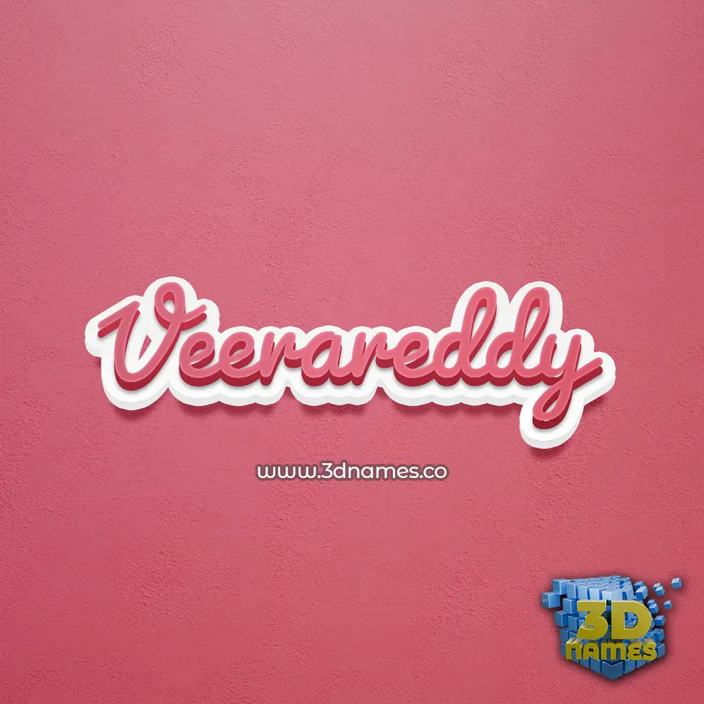 veerareddy in Red Scribble style - 3D name wallpaper