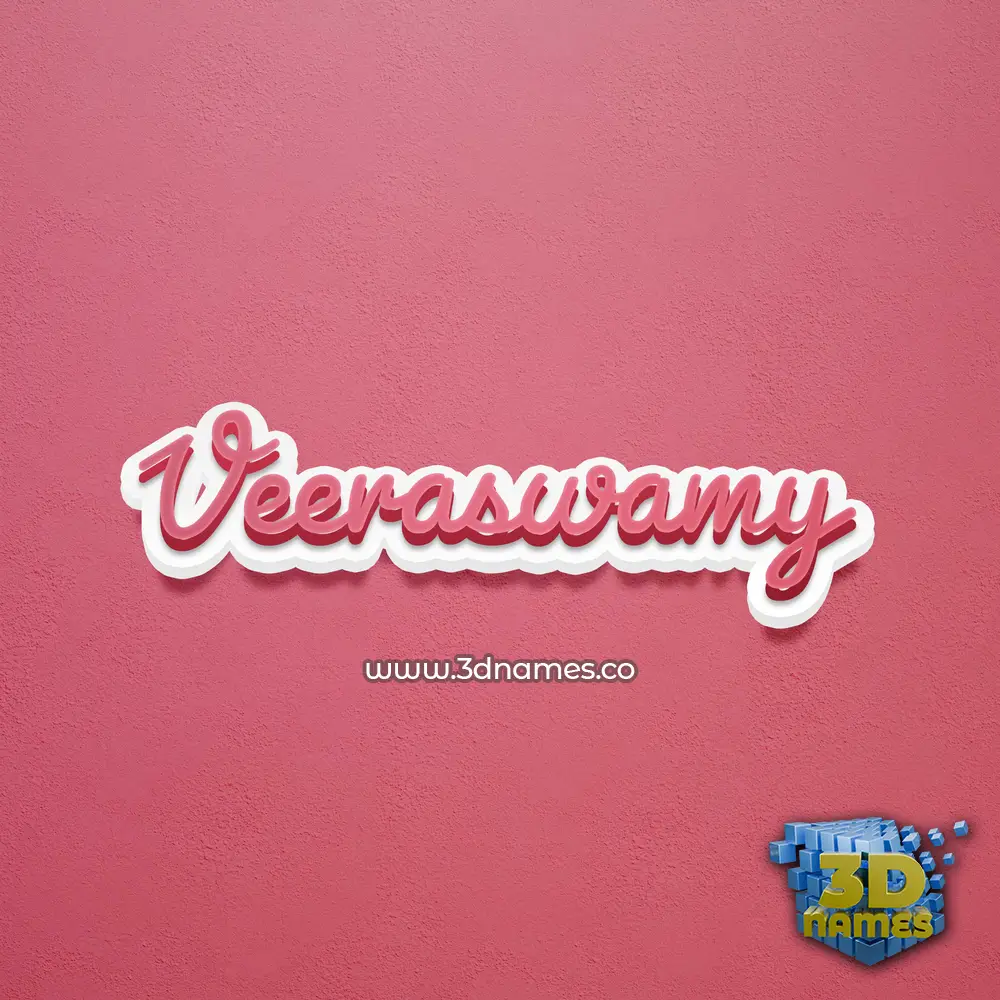 veeraswamy in Red Scribble style - 3D name wallpaper