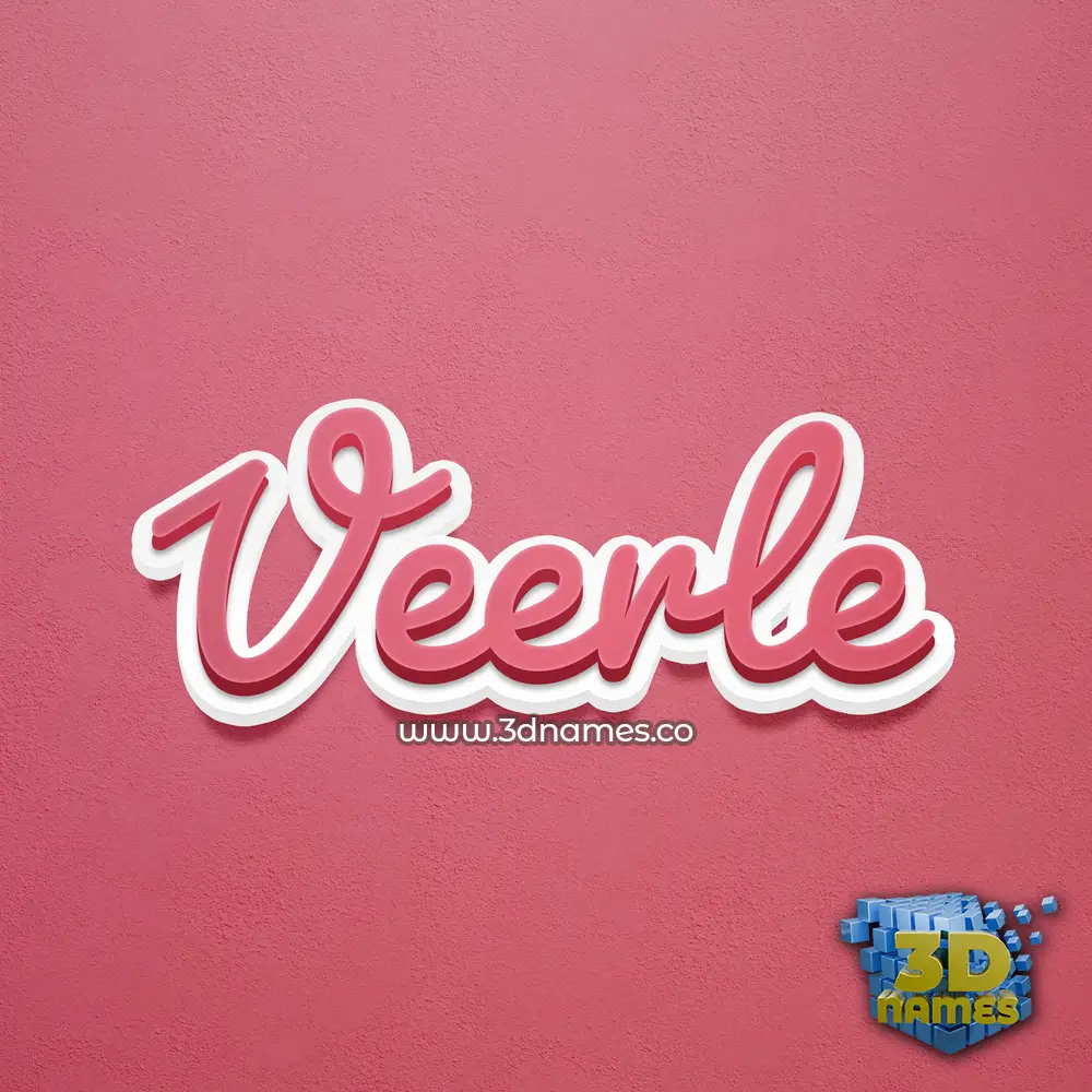 veerle in Red Scribble style - 3D name wallpaper