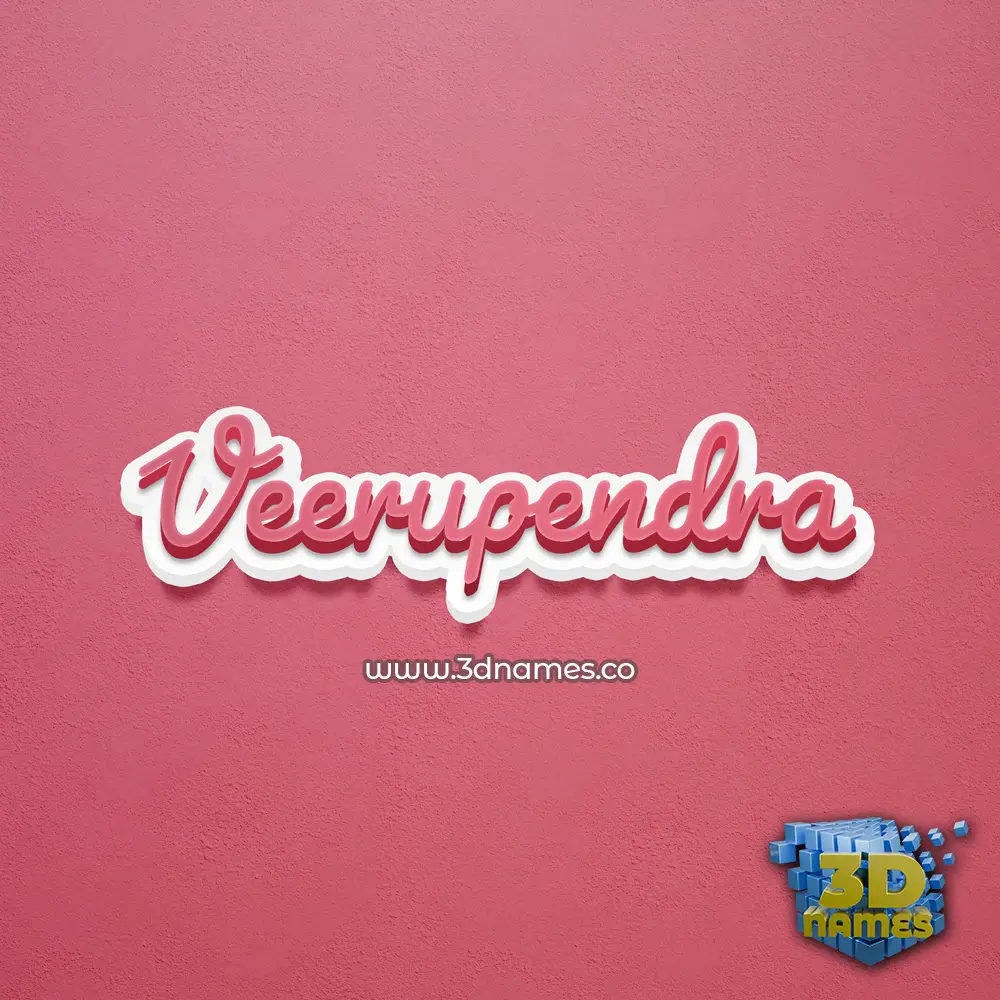 veerupendra in Red Scribble style - 3D name wallpaper