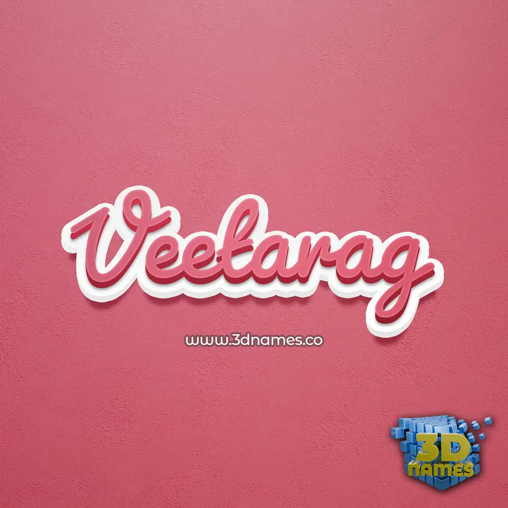 veetarag in Red Scribble style - 3D name wallpaper