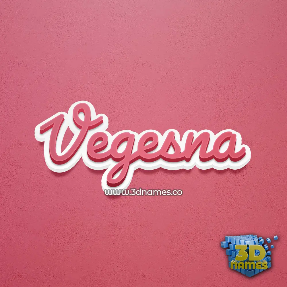 vegesna in Red Scribble style - 3D name wallpaper