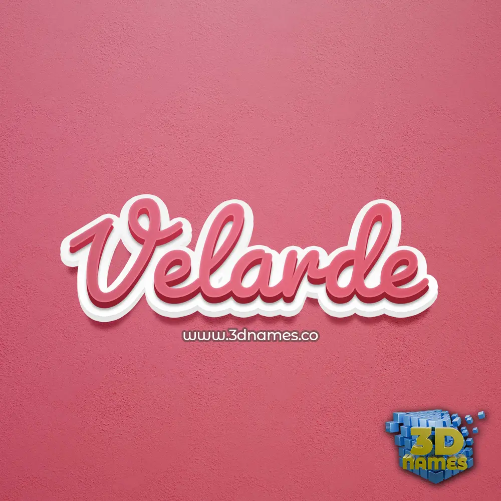 velarde in Red Scribble style - 3D name wallpaper