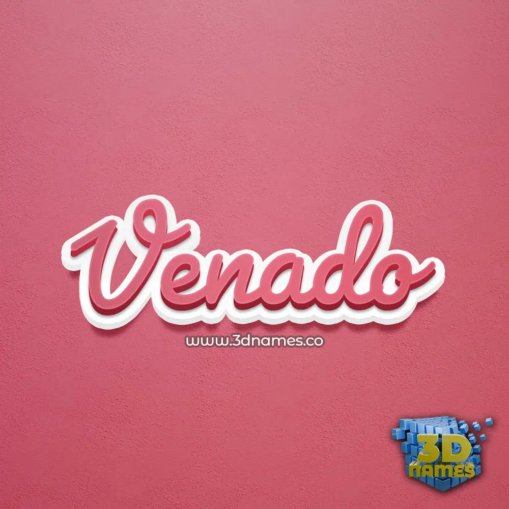 venado in Red Scribble style - 3D name wallpaper