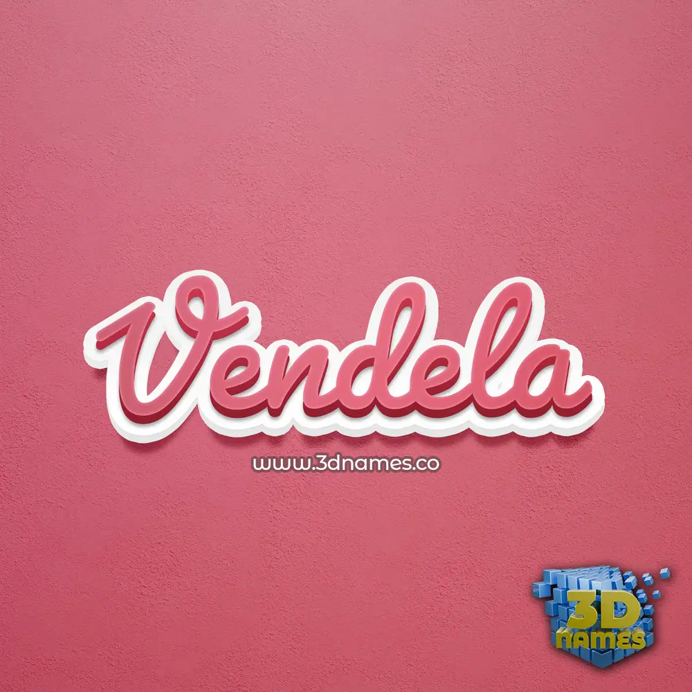 vendela in Red Scribble style - 3D name wallpaper