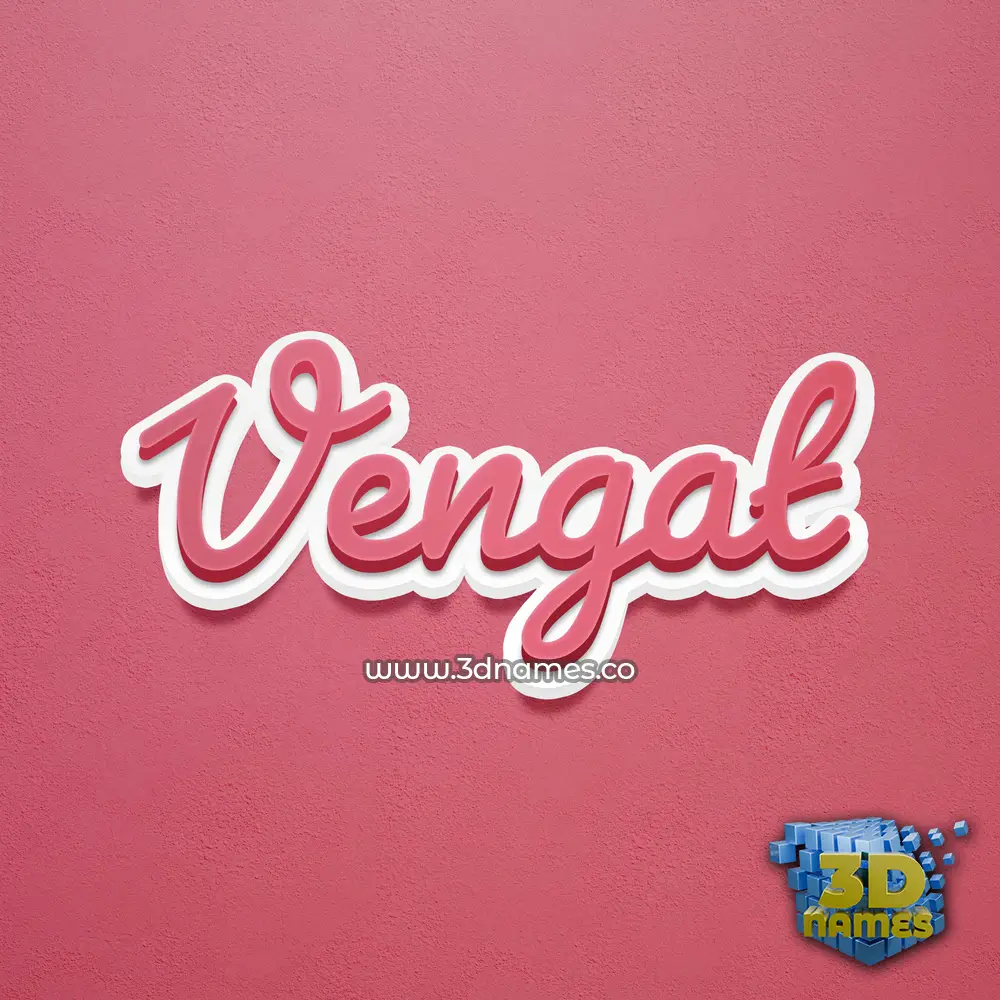 vengat in Red Scribble style - 3D name wallpaper
