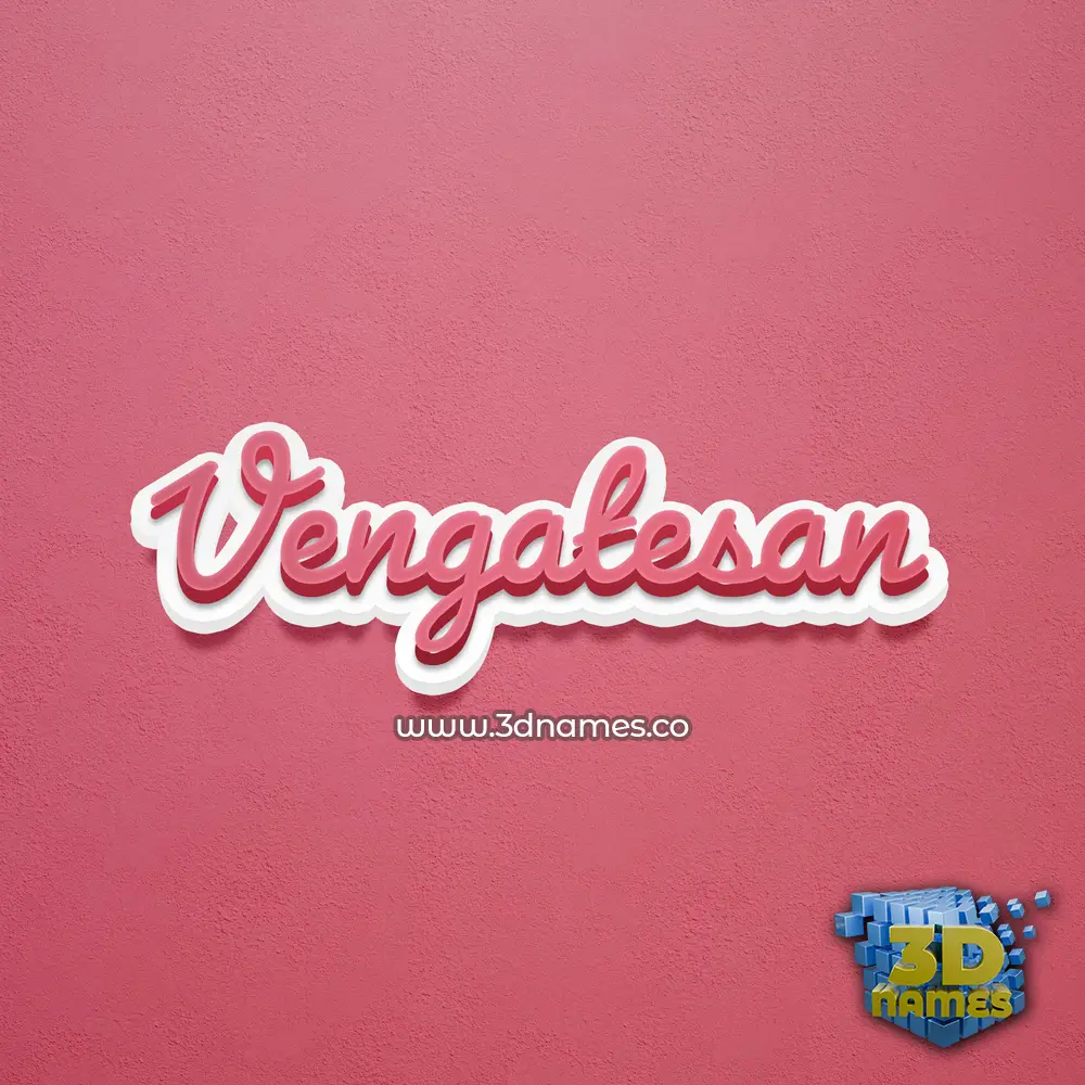 vengatesan in Red Scribble style - 3D name wallpaper